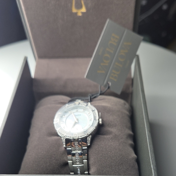Bulova Other - Bulova Silver and White Men's Watch